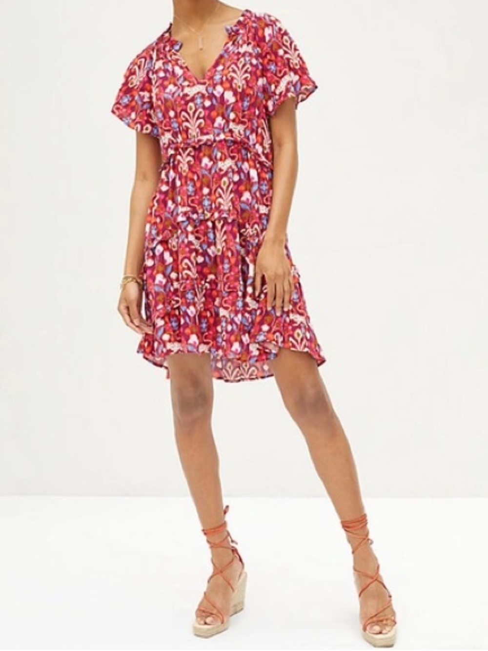 Anthropologie Robin Tiered Mini Dress